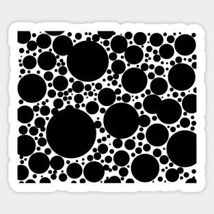 Black Bubbles Pattern Sticker